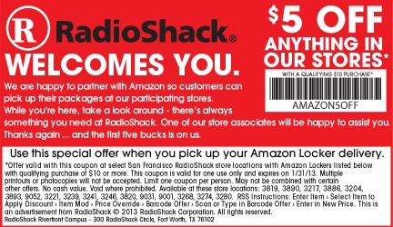 Radio Shack Amazon Locker